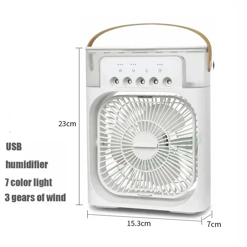 3 In 1 Fan  Mini Air Cooler LED Night Light