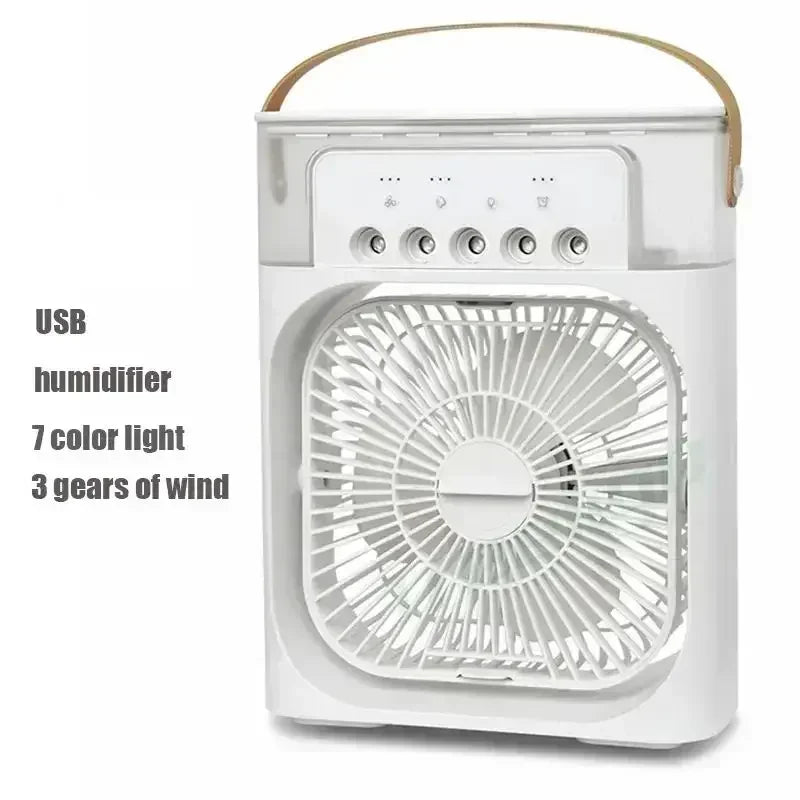 3 In 1 Fan  Mini Air Cooler LED Night Light